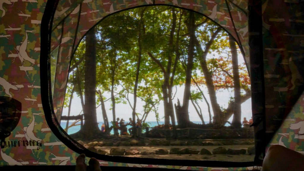 Blick aus unserem Zelt auf Koh Rok