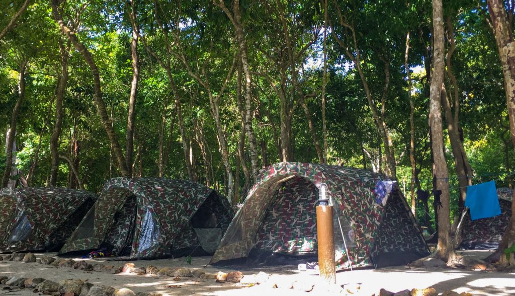 Campsite auf Koh Rok in Thailand