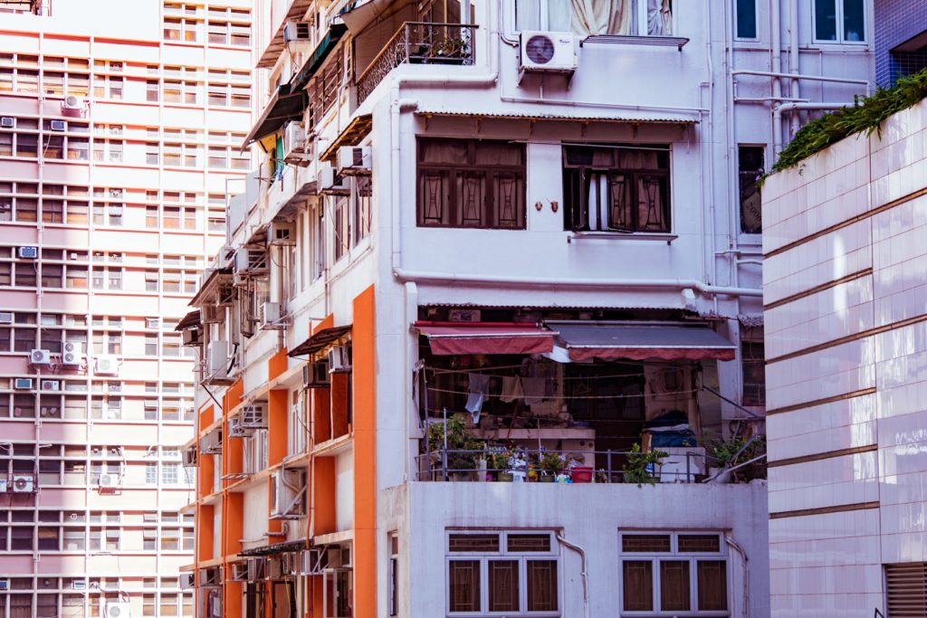 Wohnblocks Hongkong Island