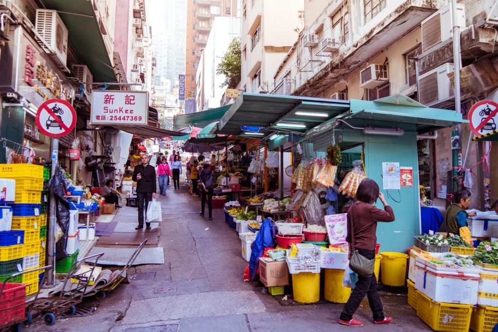 Straßenverkauf Hongkong Island