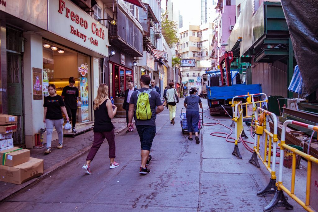 Strasse auf Hongkong Island