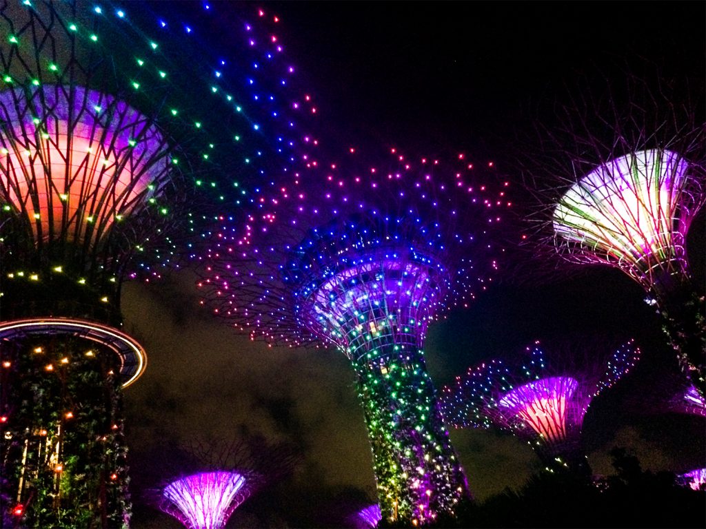 Superber bei Nacht in Singapur