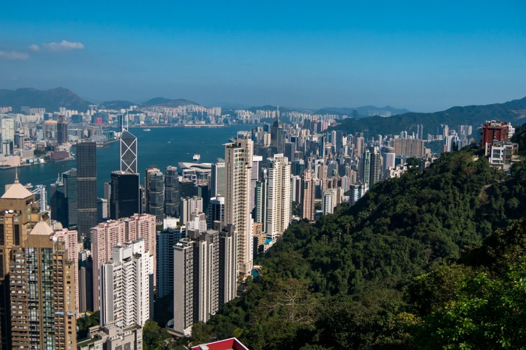 Blick auf Hongkong vom Victoria Peak