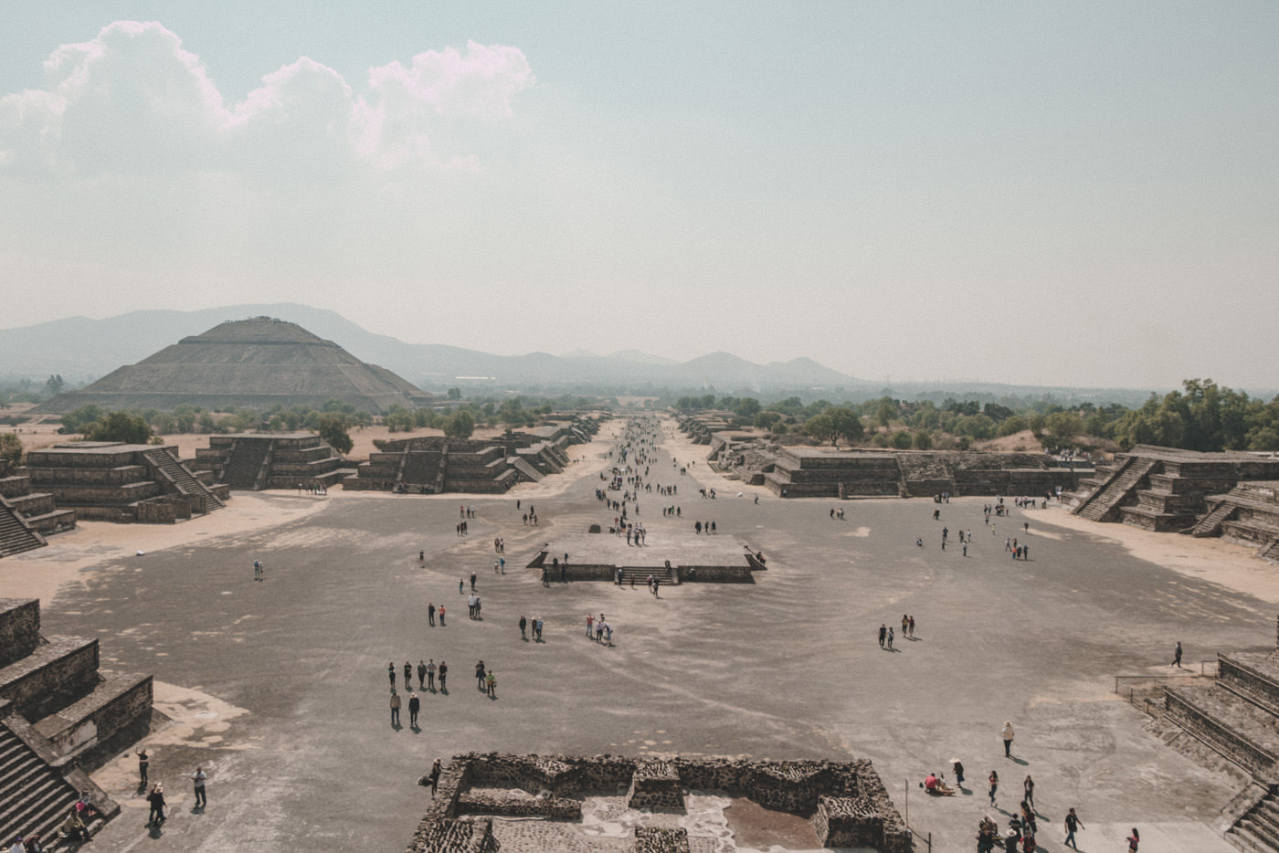 Blick auf Teotihuacan bei Mexiko-Stadt