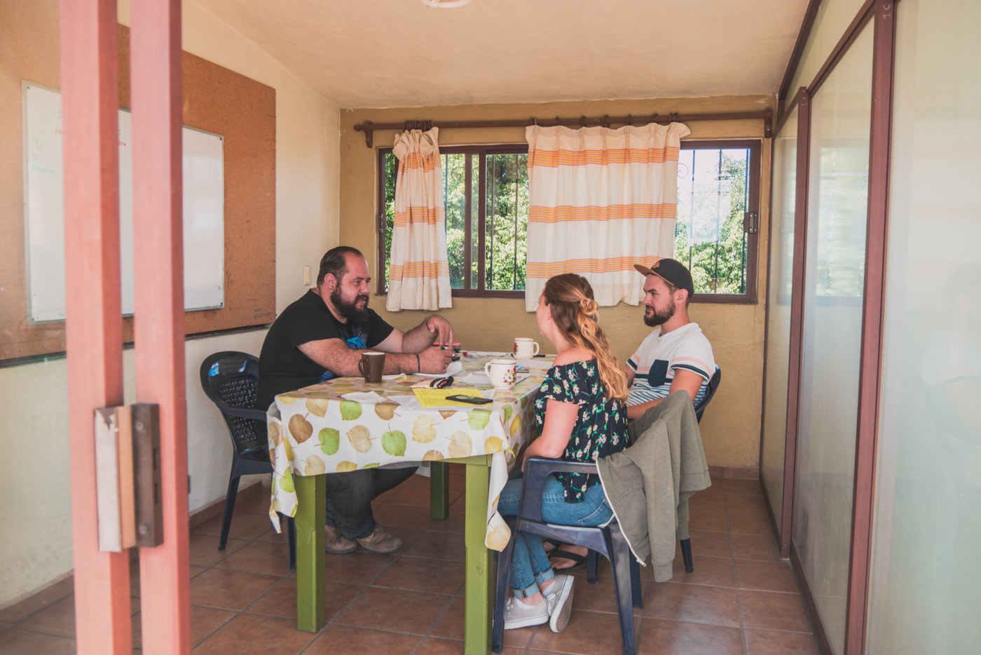 Wir beim Spanisch lernen in der Sprachschule Amigos del Sol in Oaxaca, Mexico