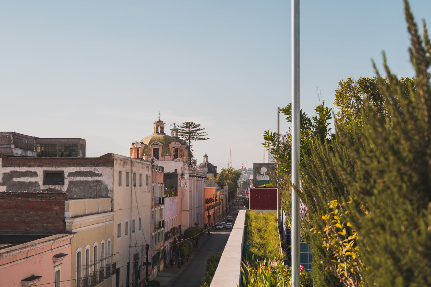 Gasse von Puebla in Mexiko