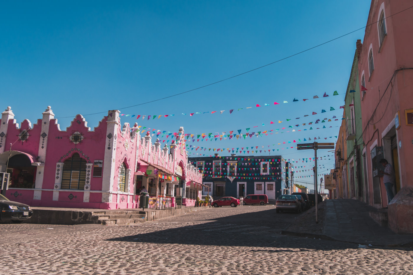 Pinkes Haus in Puebla 