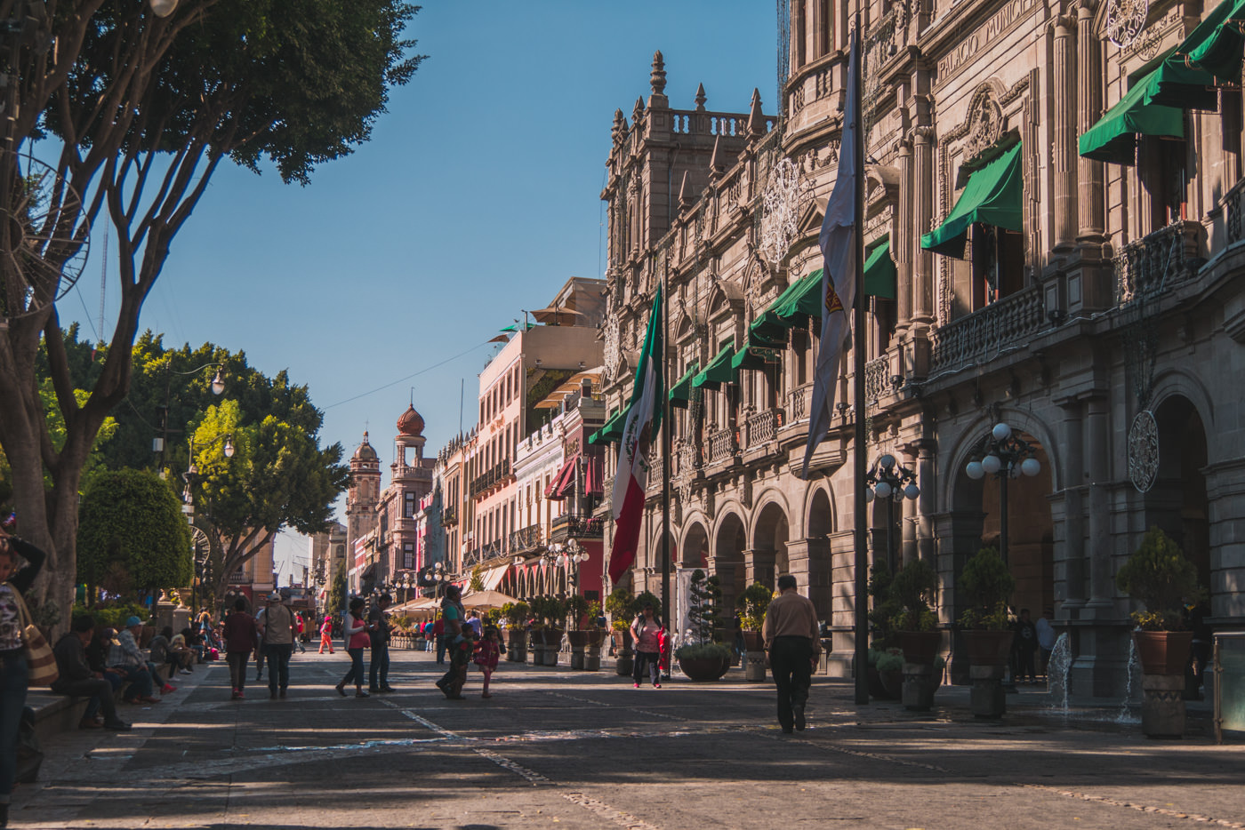 Der Zocalo von Puebla in Mexiko