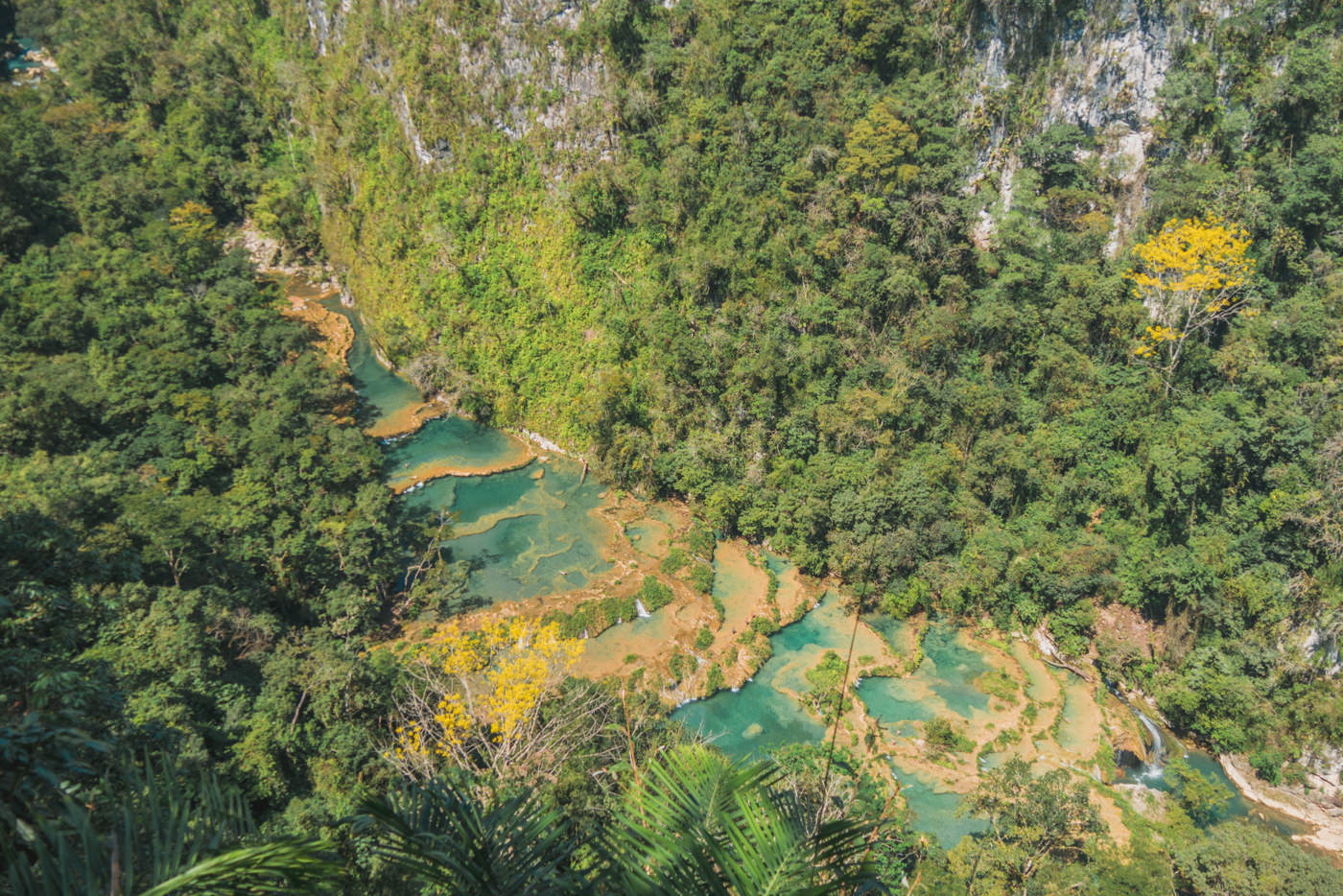 DIe Pools von Semuc Champey von oben