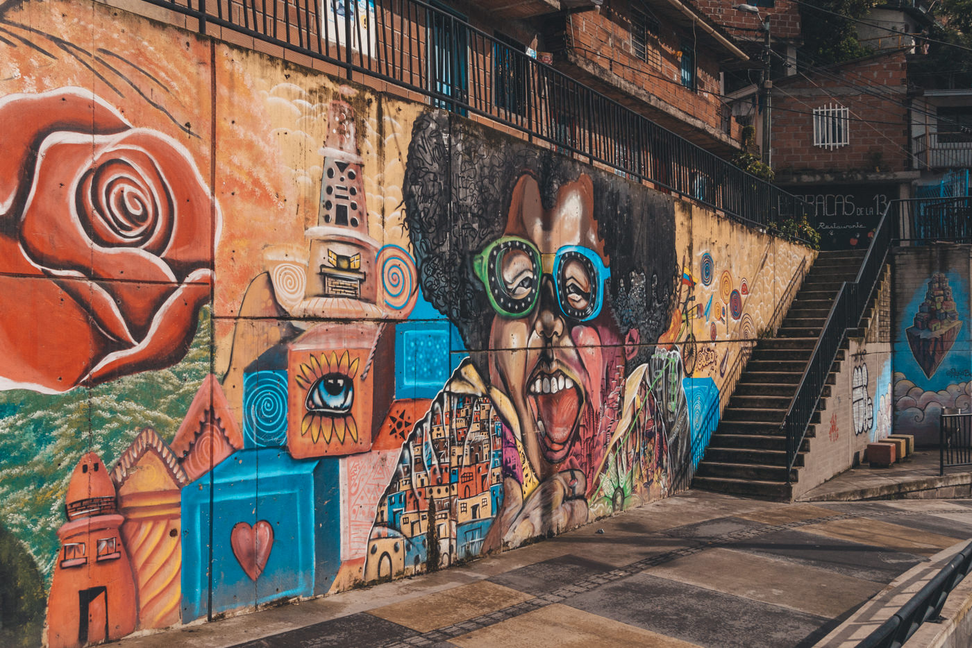 Streetart in der Comuna 13 in Medellín