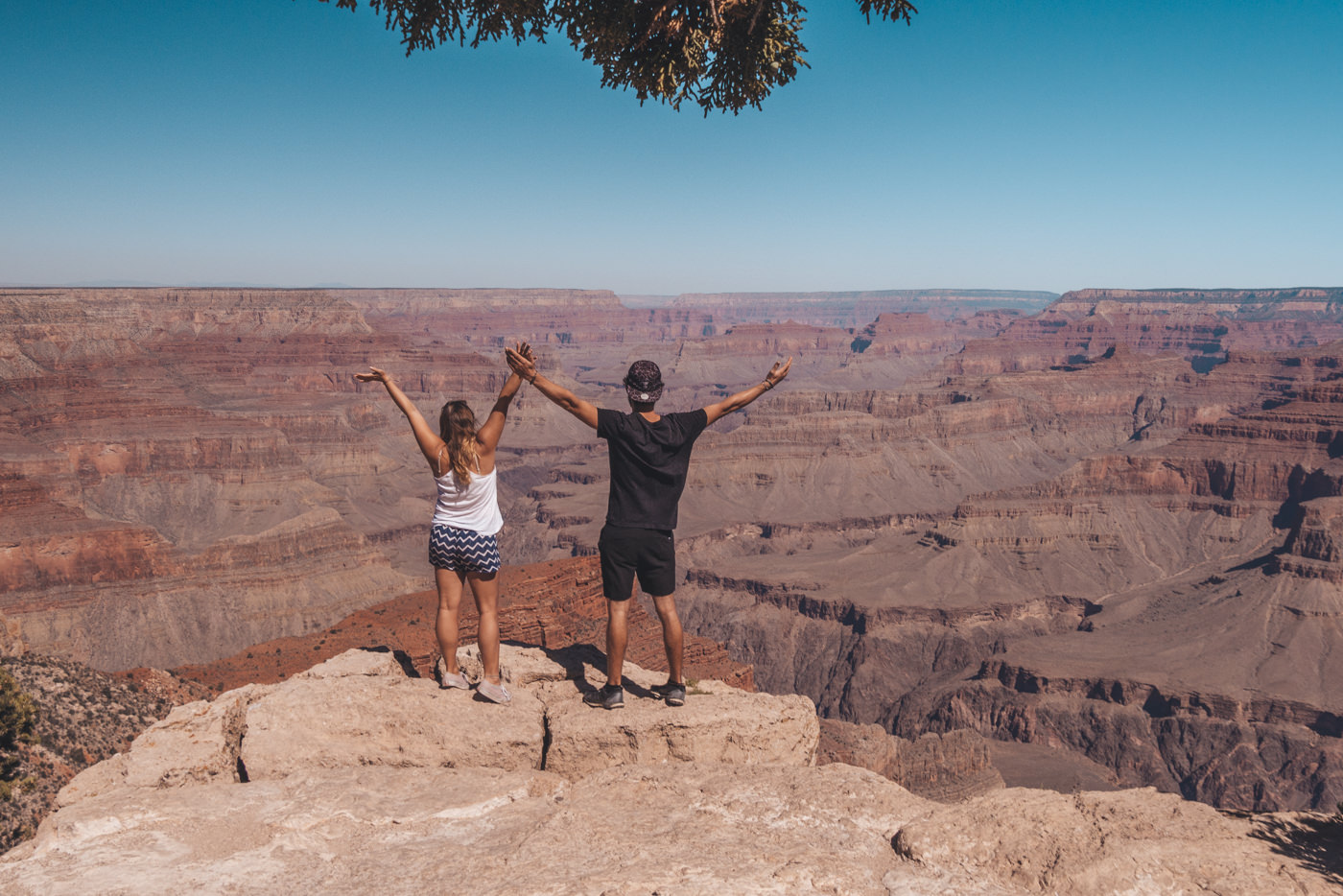 Wir am Grand Canyon South Rim in der USA