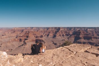 Wir am Grand Canyon South Rim in der USA