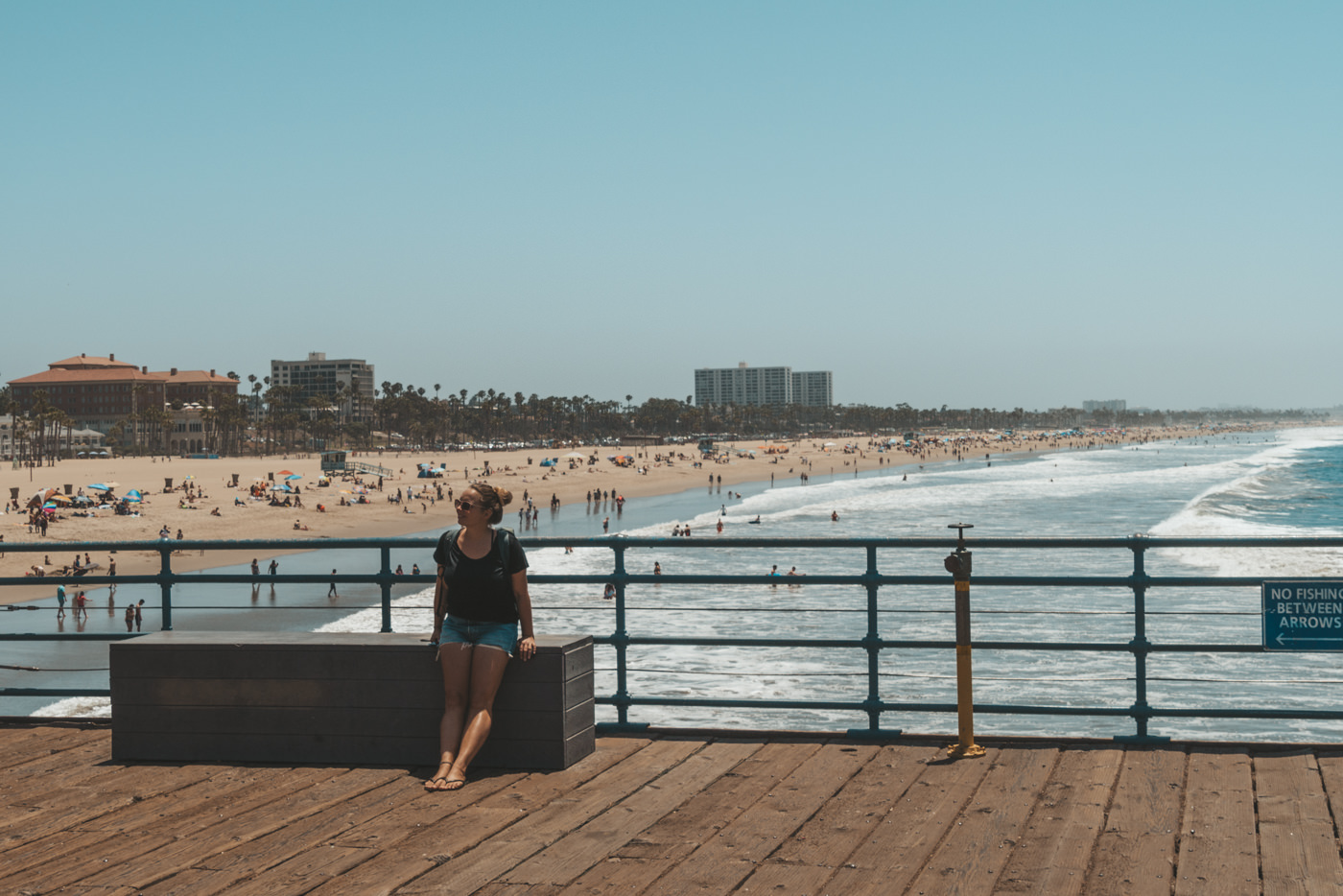 Julia am Pier von Santa Monica