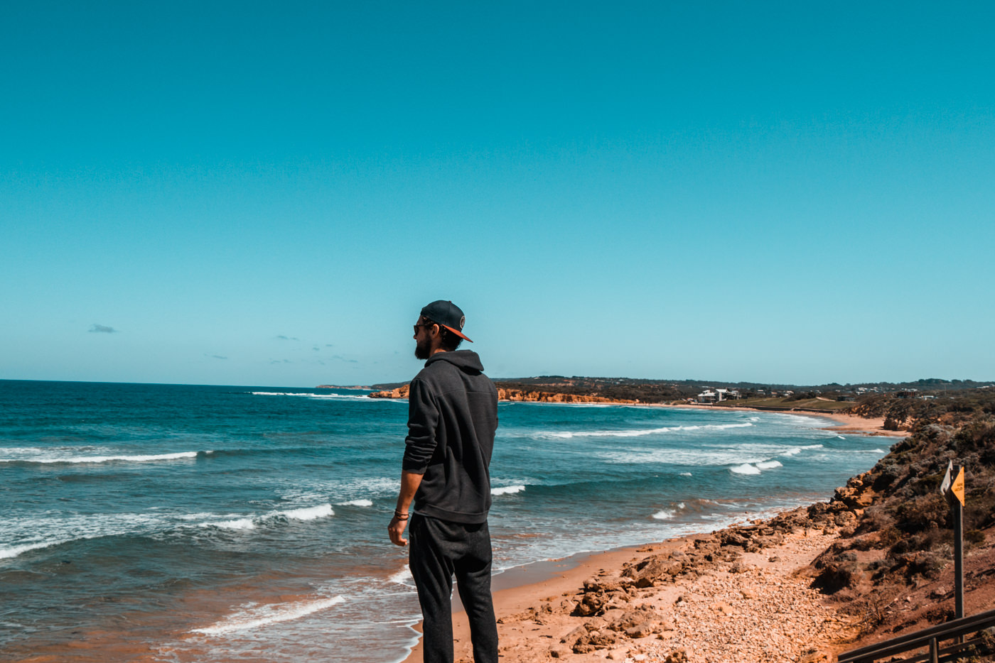 Matthias am Aussichtspunkt Jan Juc an der Great Ocean Road