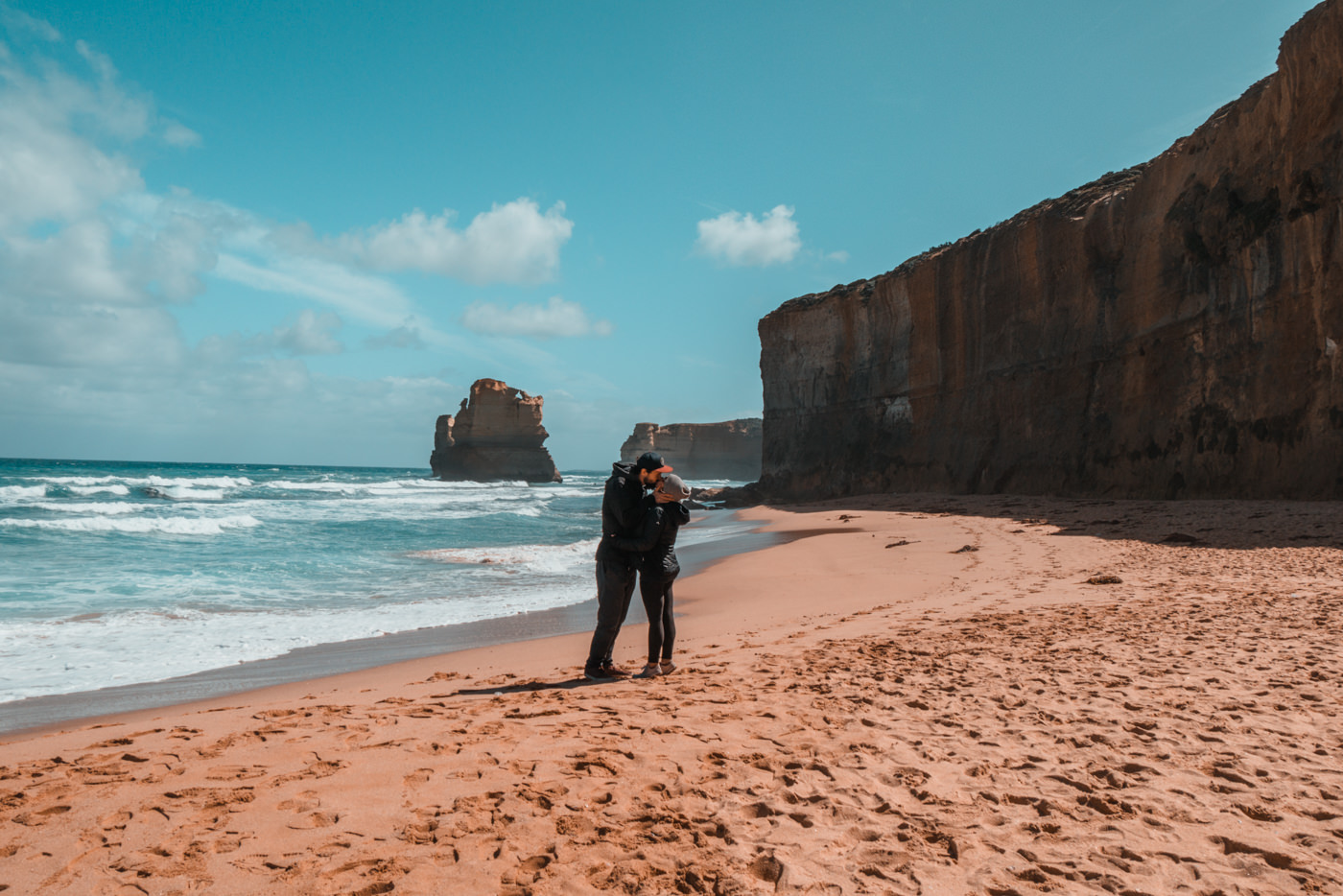 Wir am Gibson Beach an der Great Ocean Road