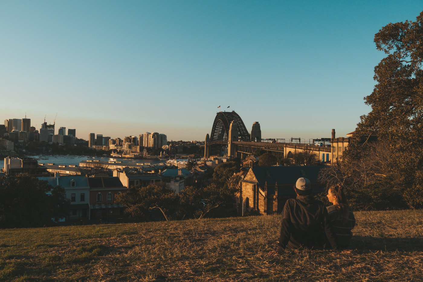 Wir blicken auf die Harbour Bridge