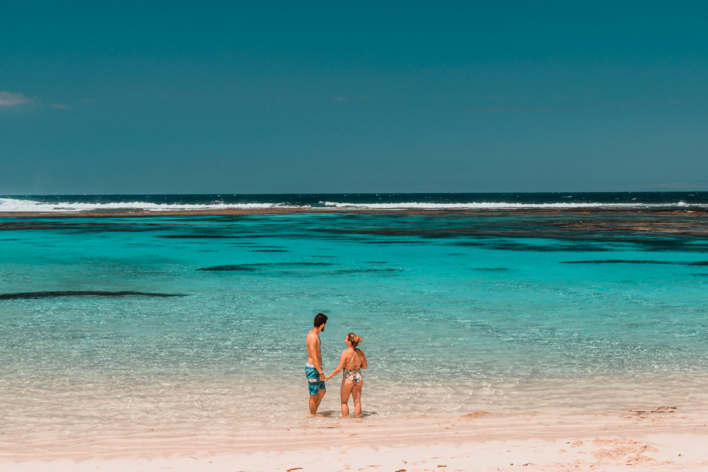 Wir im Meer vor Rottnest Island