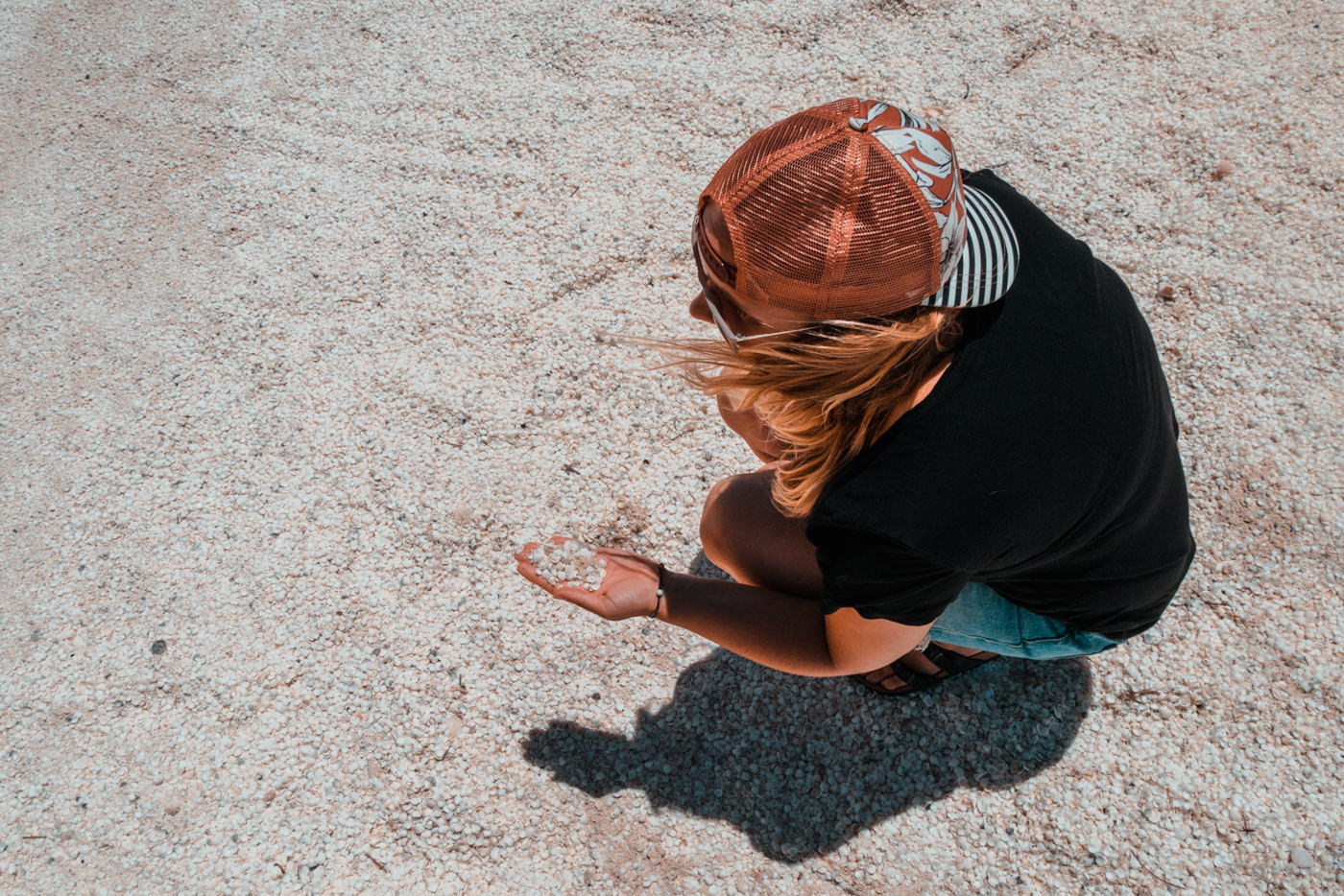 Julia am Shell Beach in Australien