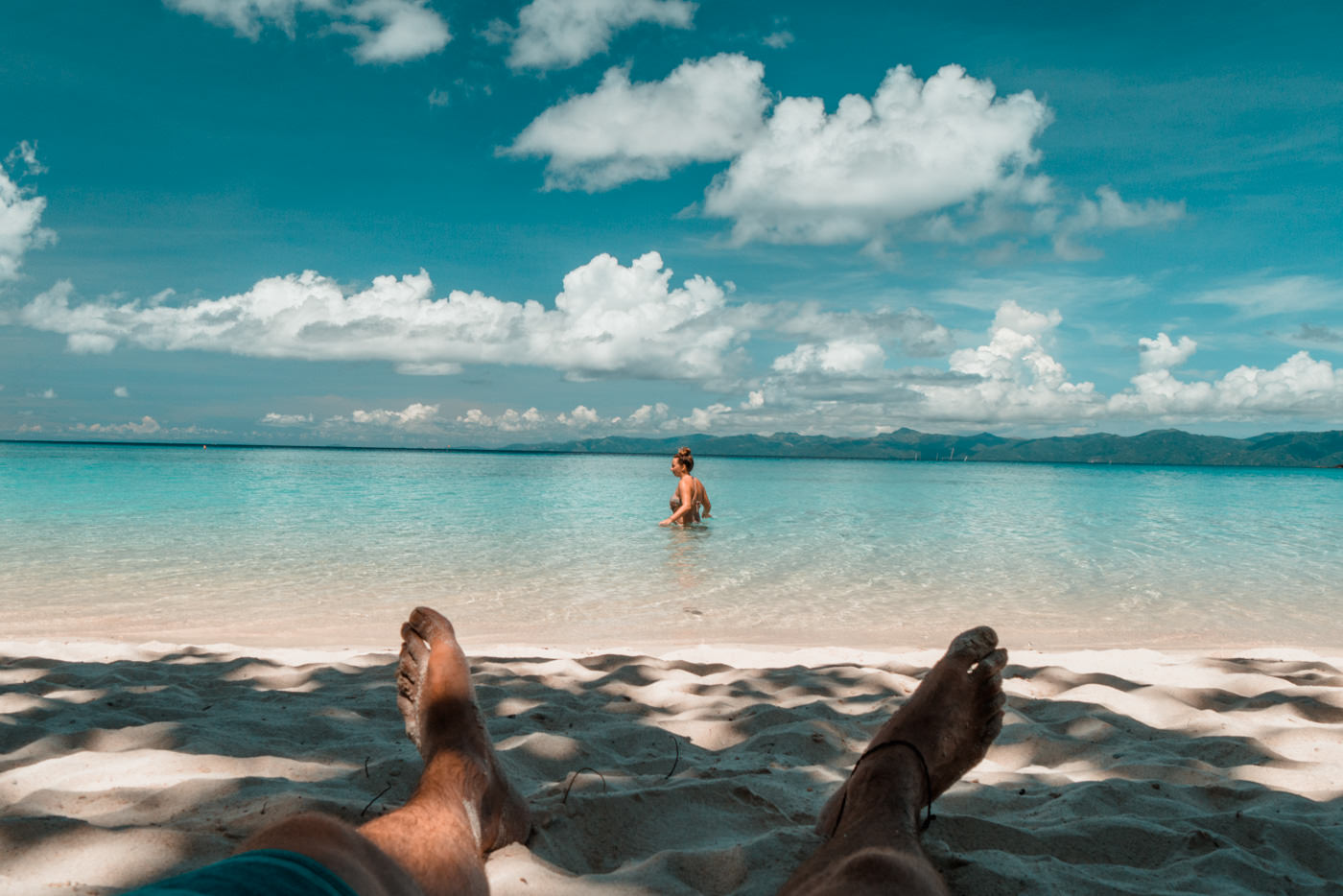 Wir am Tiamban Beach auf Romblon Island