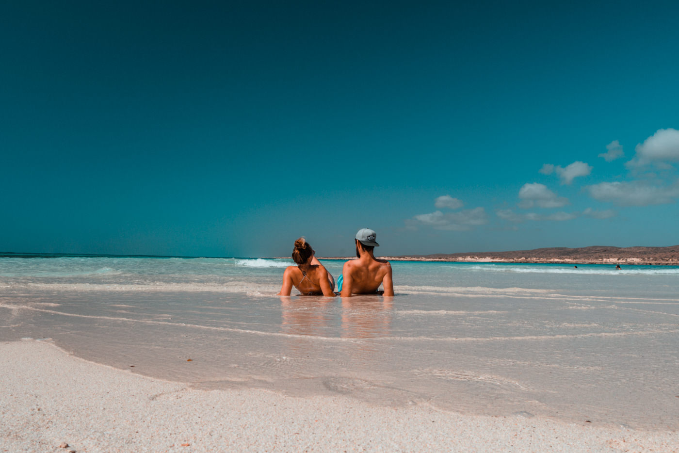 Wir liegen am Strand im Cape Range Nationalpark