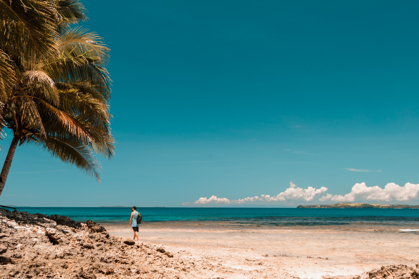 Matthias am Secret Beach auf Siargao