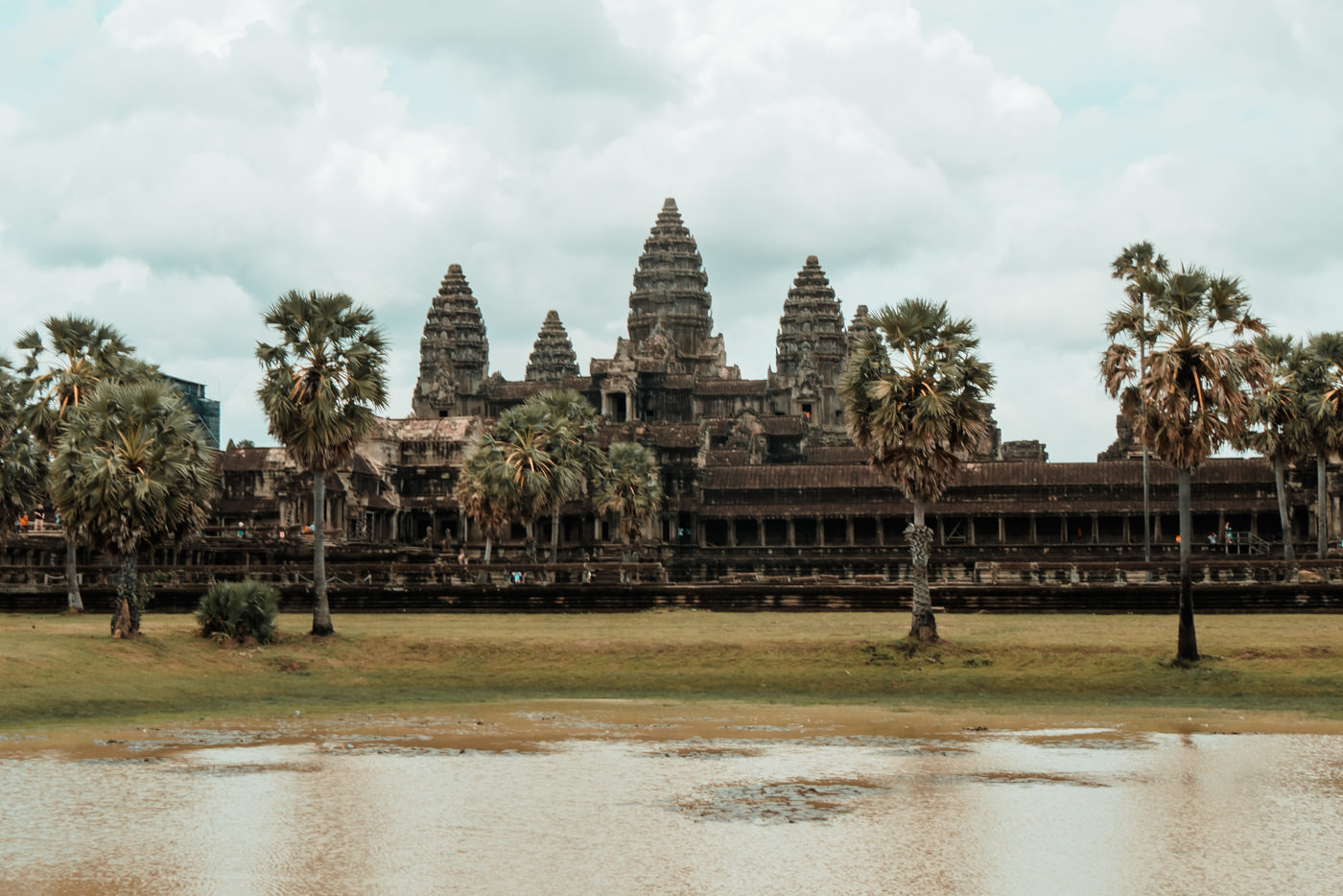 Seerosenteich vor Angkor Wat, Kambodscha