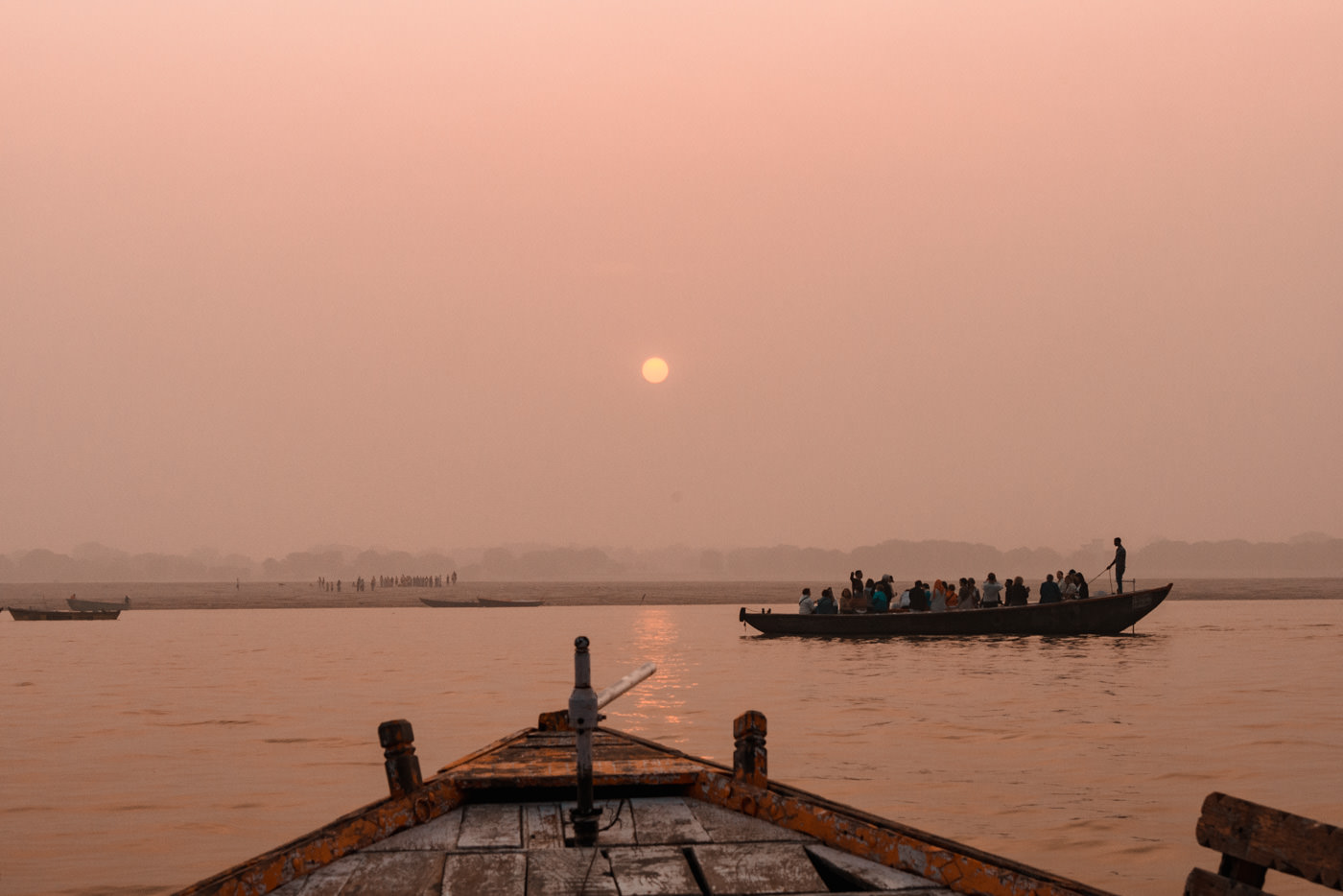 Bootsfahrt auf dem Ganges in Varanasi