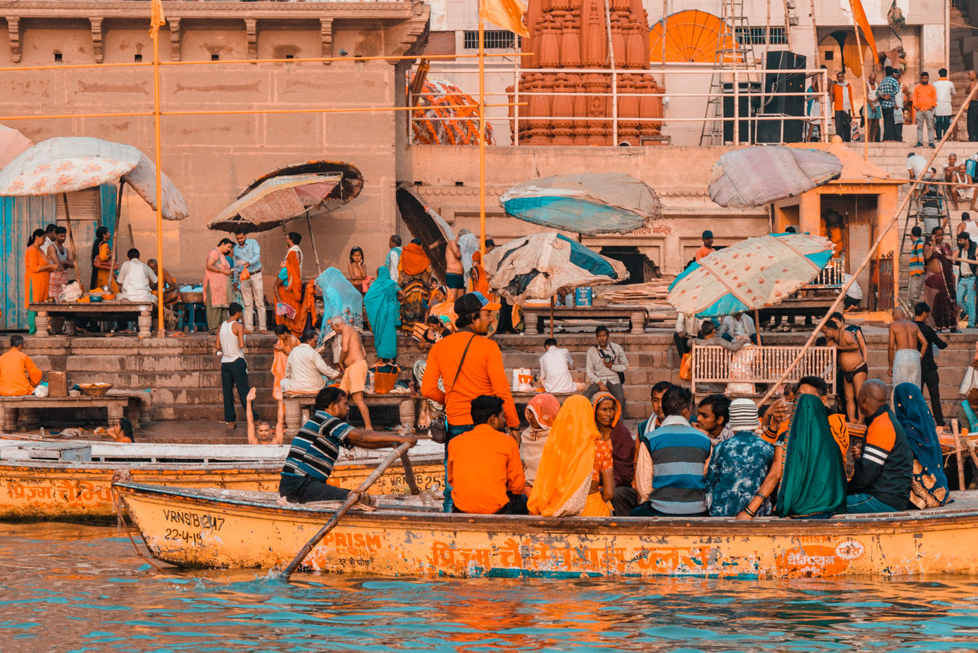 Bootsfahrt in Varanasi, Indien