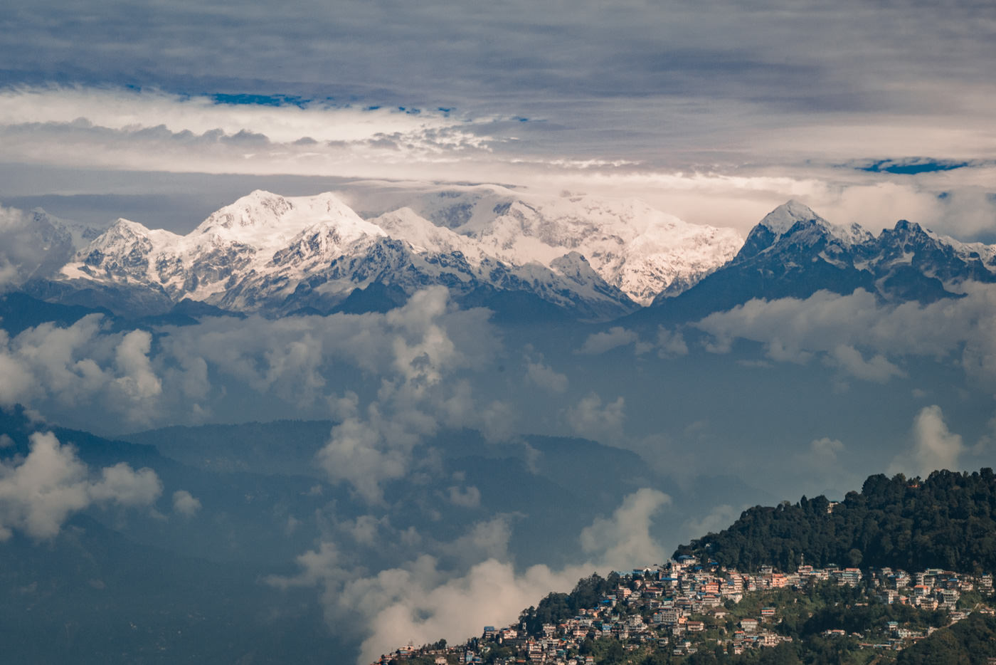 Blick auf den Kangchendzoenga im Himalaya
