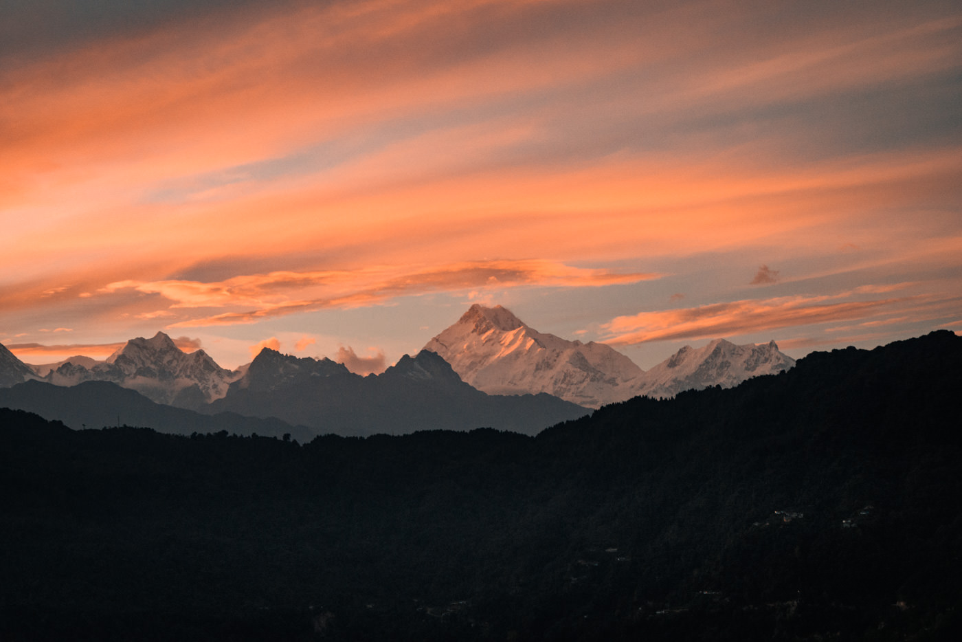 Blick auf den Kangchendzoenga im Himalaya