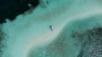 Sandbank in der Region Balabac, Philippinen