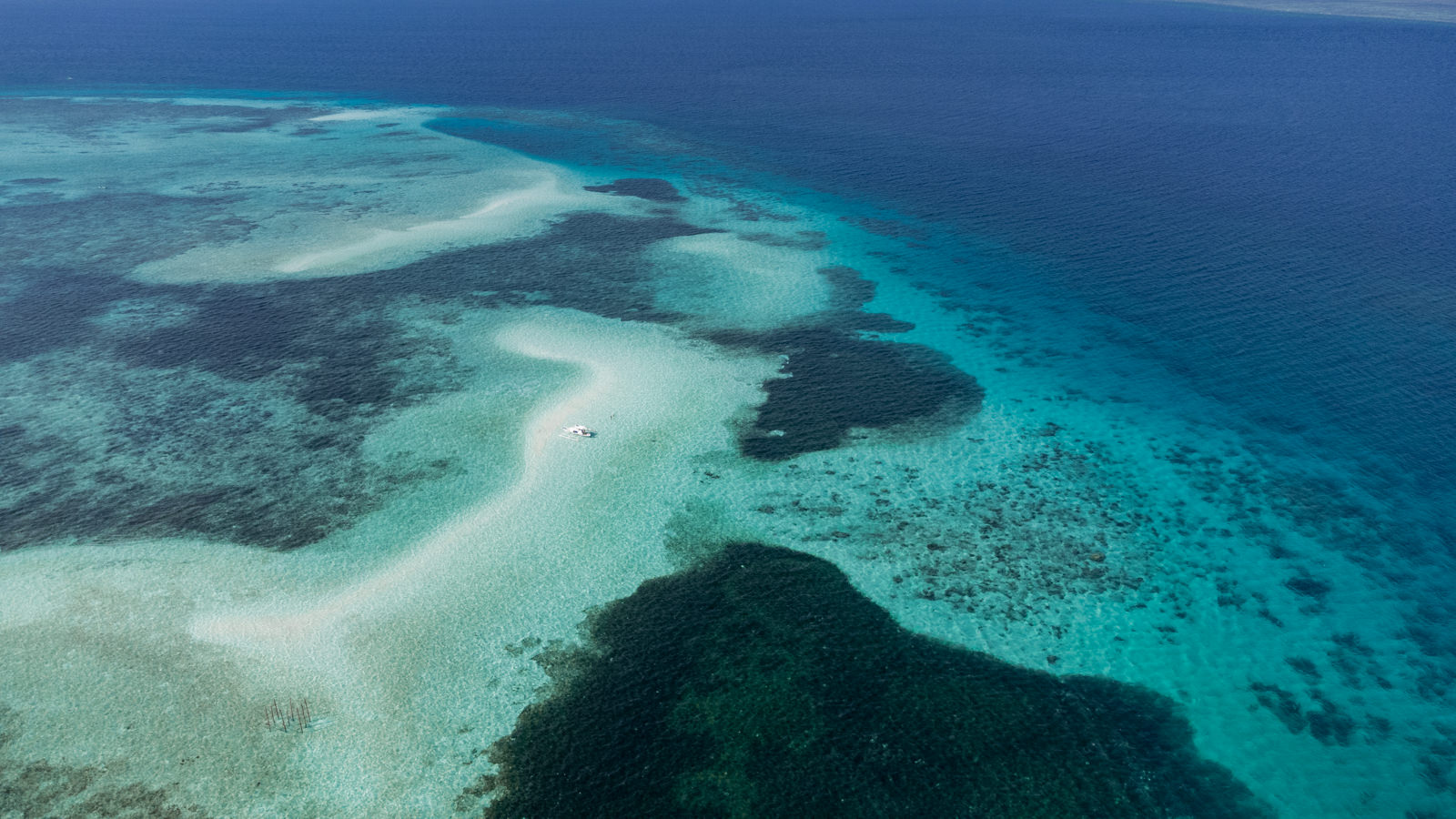 Sandbank in der Region Balabac, Philippinen