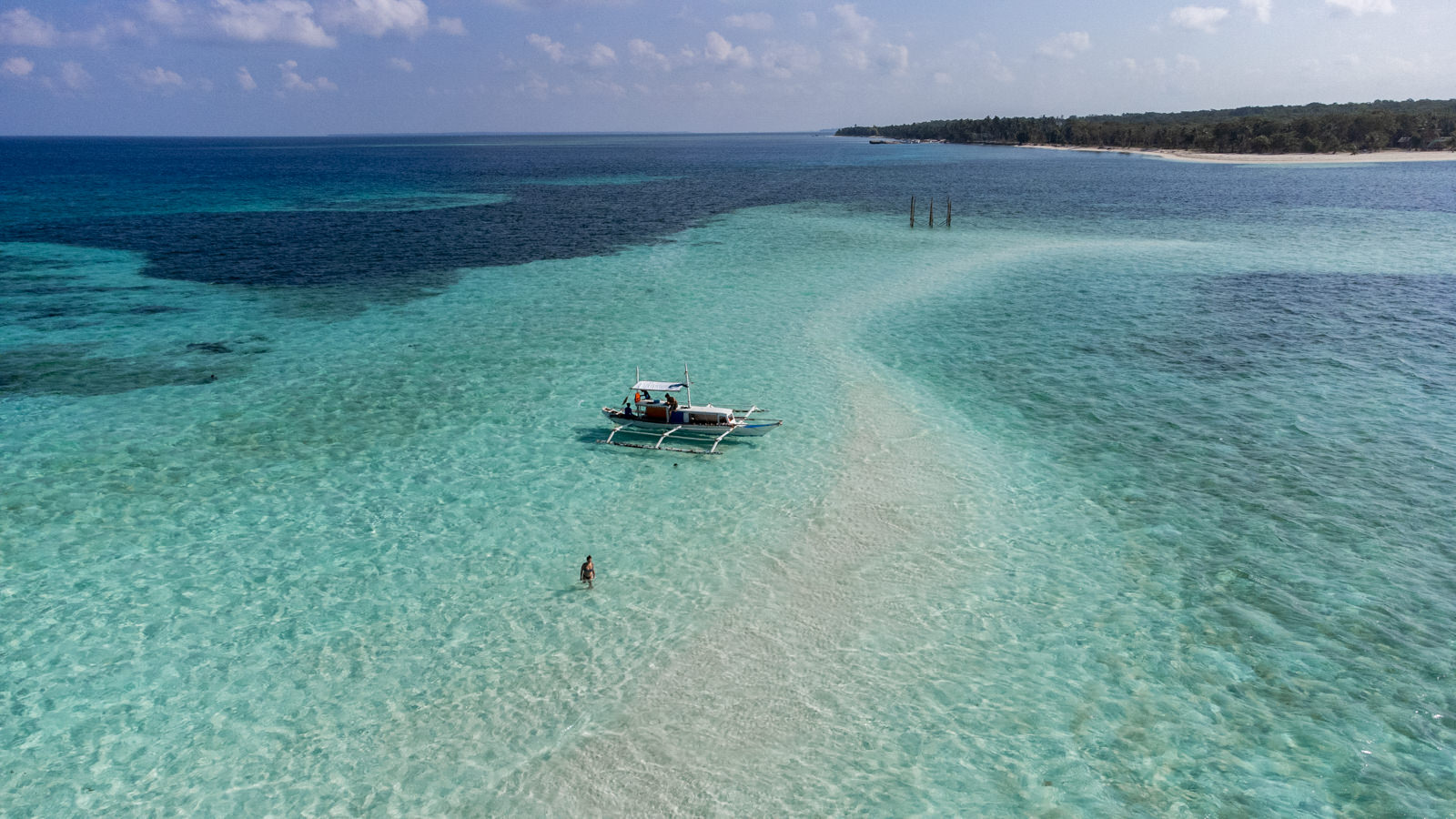 Sandbank in der Region Balabac, Philippinen