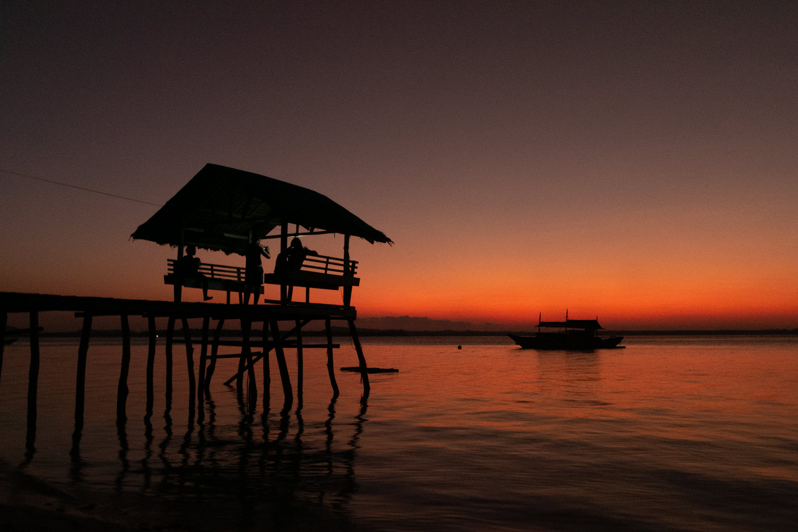 Sonnenuntergang in Balabac auf den Philippinen