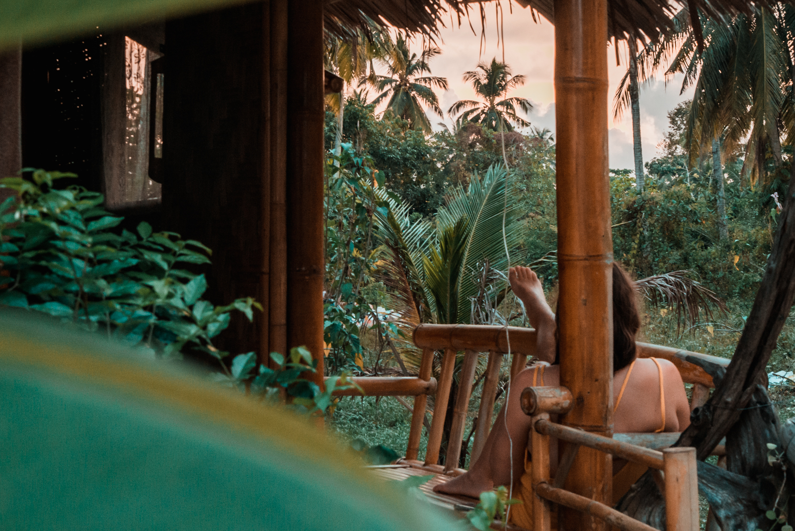 Ausblick von unserer Bambushütte auf Koh Phangan