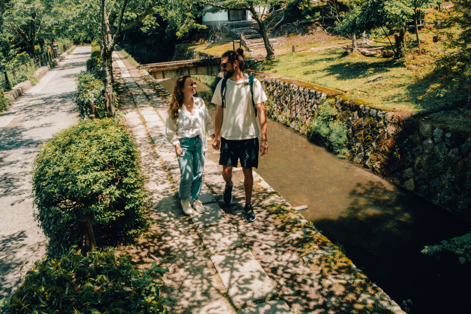 Wir auf dem Philosophenweg in Kyoto