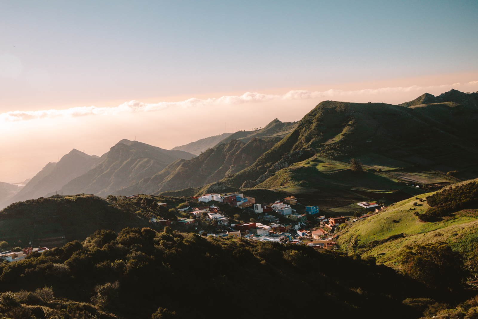 Blick von dem Aussichtspunkt "Mirador de Jardina" auf Teneriffa