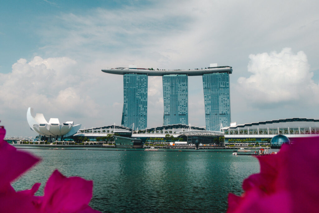 Blick auf das Marina Bay Sands in Singapur