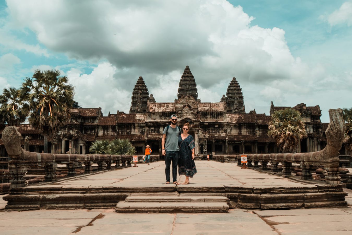 Wir vor Angkor Wat, Kambodscha